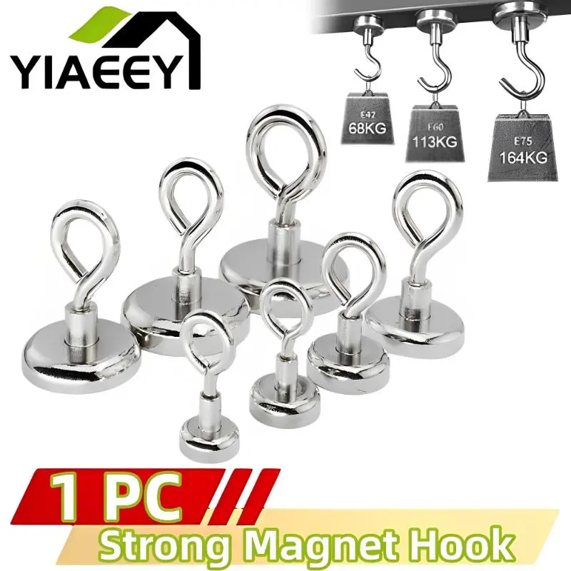 Nam Châm Câu Cá Neodymium Siêu Mạnh N52, Nam Châm Đất Hiếm Hạng Nặng Có Lỗ Chìm, Chốt Mắt, Nam Châm Cứu Hộ
