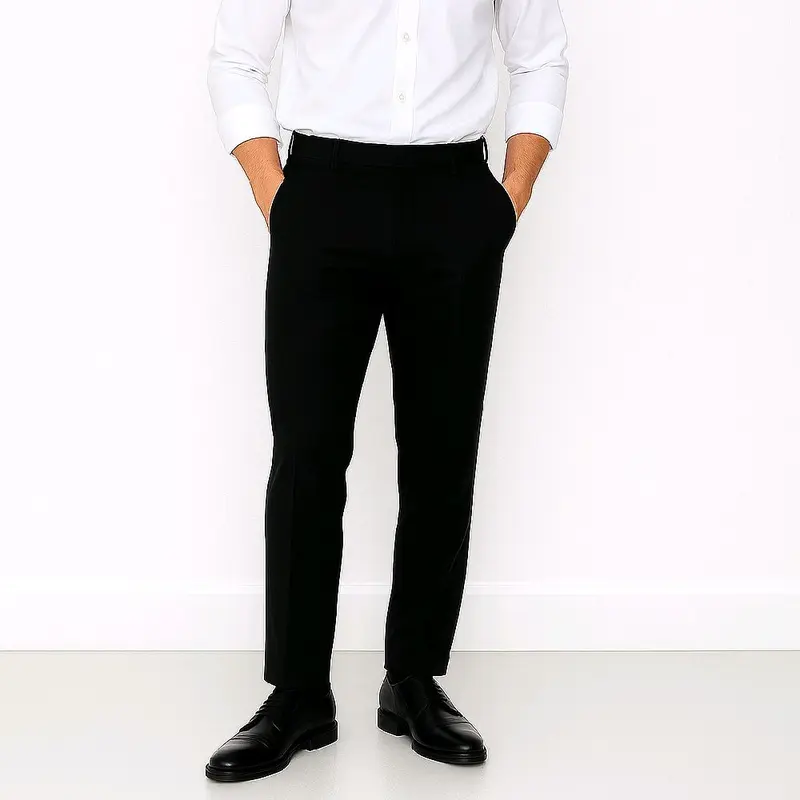 Celana Kerja kantor formal pria dewasa  Panjang Casual warna hitam abu bahan Katun Semi woll Slimfit Premium Slim Fit 0