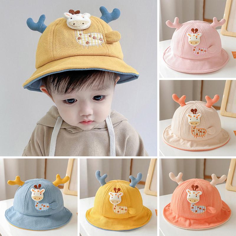 Mũ Hoạt Hình Hươu Cao Cổ Cho Bé, Mũ Xô Cotton Mùa Hè Có Tai, Ngoài Trời, Thường Ngày, Cho Trẻ Mới Biết Đi, Bé Gái Và Bé Trai, Mũ Đi Biển Che Nắng, 1-6 Tuổi