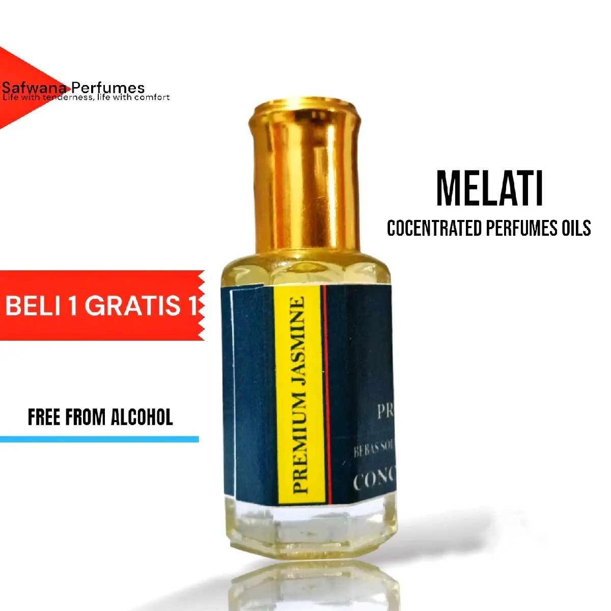 Melati Cocentrated Perfumes oils 12ml Premium jasmine non alcohol Bunga Wangi