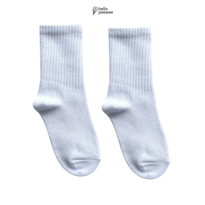 PEEWEE Kaos Kaki Anak Kids Socks Oldschool Polos Basic Series Unisex 0-6 Tahun Bayi 8