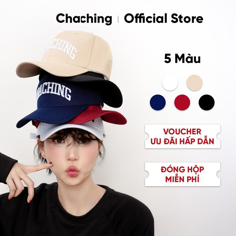 [BẢN MỚI] Mũ Nón Lưỡi Trai Unisex Thêu Logo 3D ChaChing, Nón Lưỡi Trai Nam Nữ, Mũ Lưỡi Trai Đẹp Chất Cotton Form Cứng Cáp