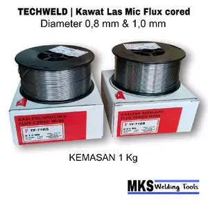 TECHWELD | Kawat Las MIG 0.8mm - 1.0mm | Kawat Las Roll Flux Core Kemasan 1 Kg