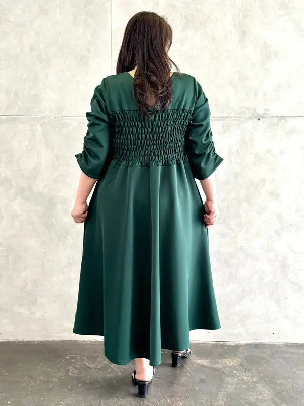 Madame Bigsize Code 1000 Dress Scuba Panjang Smoke Jumbo Plus Size Wanita 4