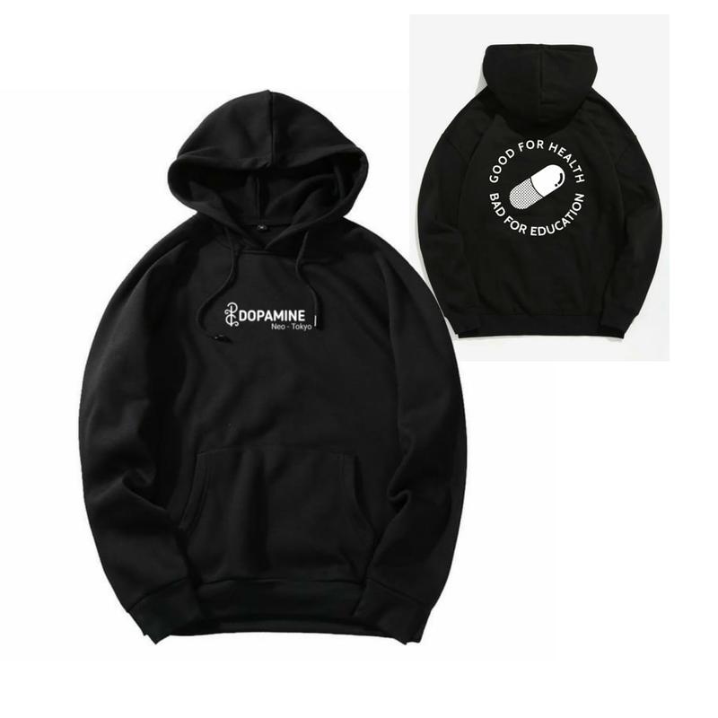 Sweater Fleece Hitam XL-M-L Tebal untuk Pria dan Wanita standard sesuai gambar 1