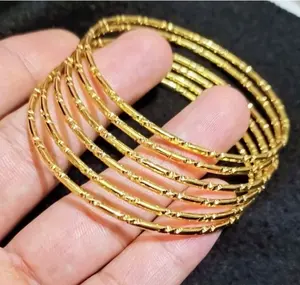 Gelang keroncong dewasa isi 6 pcs berlapis emas anti karat murah