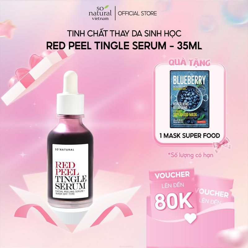 ( T.mask ) Serum Tinh Chất Red Peel - So Natural - Peel Da Lành Tính, Hỗ Trợ Tẩy Tế Bào Chết & Làm Sáng, Không Bong Tróc (35ml)