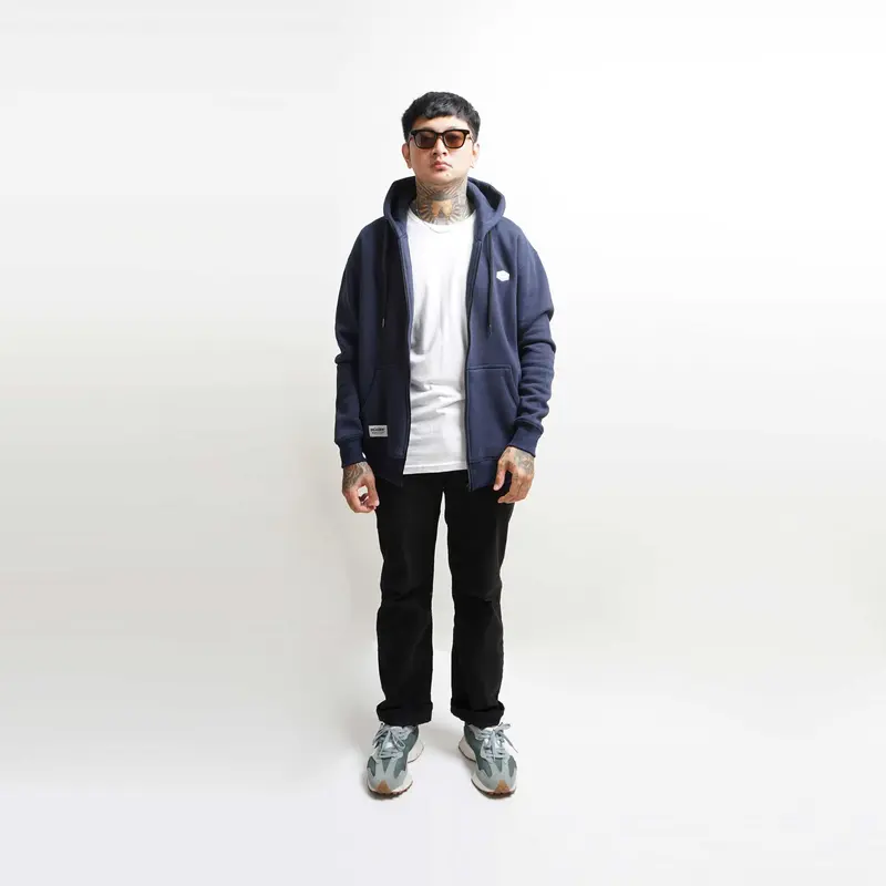 Breakside Zipper Hoodie Outflow -blue Sweater  Fleece  Pria 4