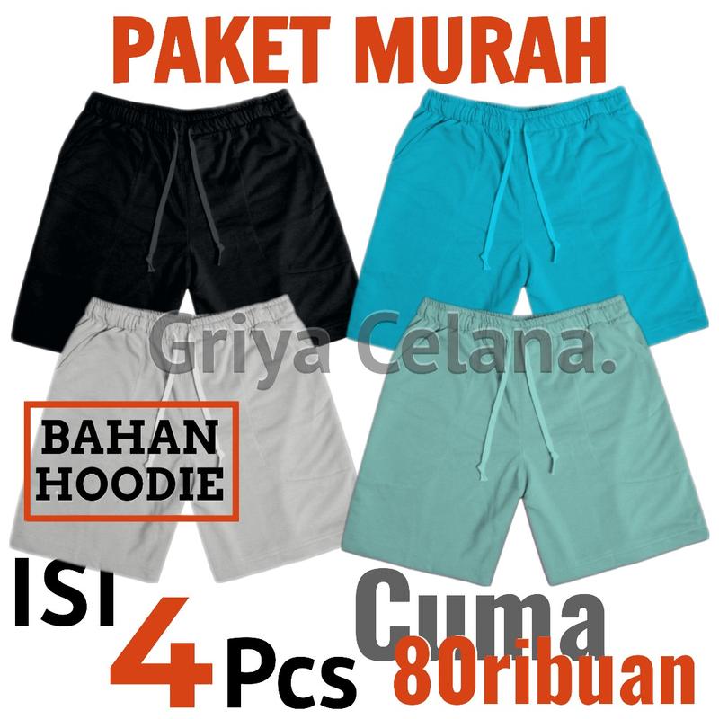 Product Introduction of Paket Murah 4 Pcs Celana Boardshoh Fleece Unisex( Pria Dan Wanita) . Celana Pendek Boardshot Bahan Fleece/Bahan Hoodie Casual Santai Nyaman. 4flcs 74
