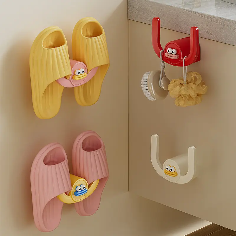 Giá Để Giày, Thiết Kế Sáng Tạo, Treo Tường, Không Cần Khoan, Sắp Xếp Sandal, Đa Năng, Kệ Đựng Đồ Trong Phòng Tắm, Thích Hợp Cho Khu Vực Vòi Hoa Sen, Giá Phơi Đồ 1