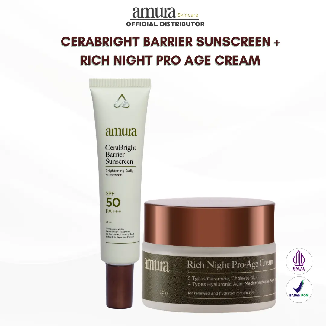 Cerabright Sunscreen + Rich Night Pro Age Cream