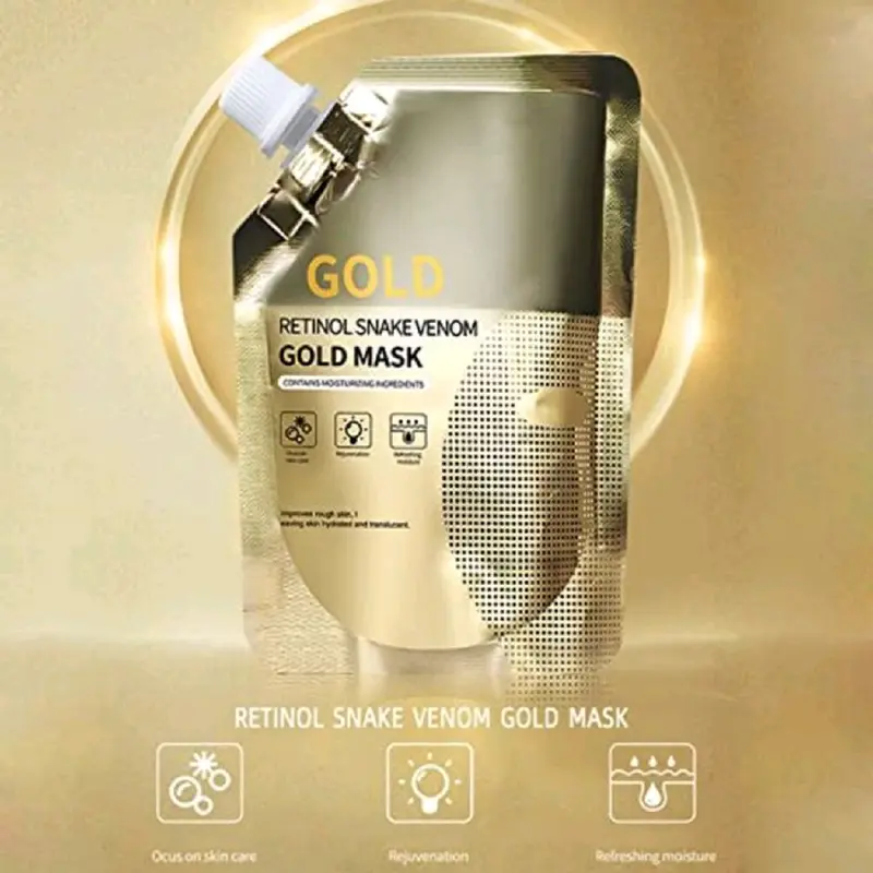 Masker Gold Retinol Huasurv Kosmetik Perawatan Wajah berminyak face mask kusam whitening pelembab maskerwajah bruntusandankusam Hyaluronic muka egg 0