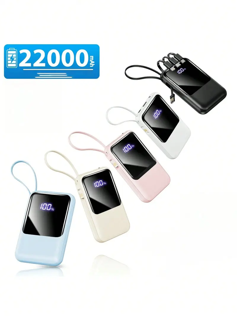 モバイルバッテリー power bank iphone 大容量【56800mAh・薄型】 3台