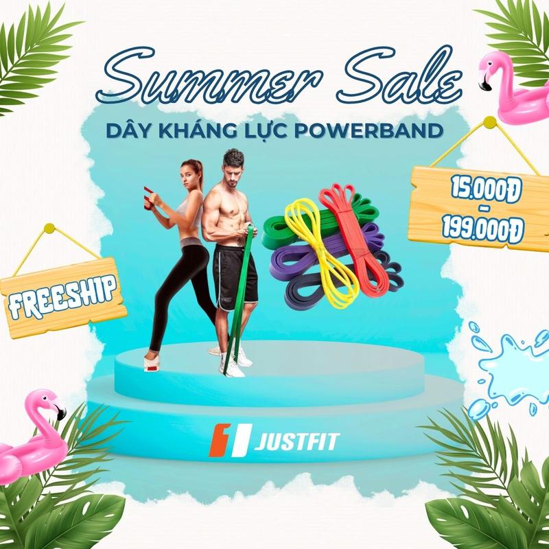 Dây kháng lực JUSTFIT power band, powerband tập gym, tập yoga, thể dục tập chân nam nữ Tập Cơ Tay Cao Su Tập Yoga