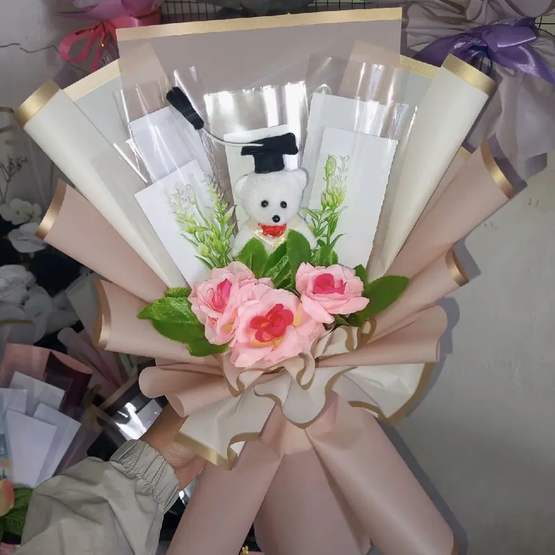 bouquet wisuda. buket wisuda boneka kecil + 5 slot money isi sendiri 0