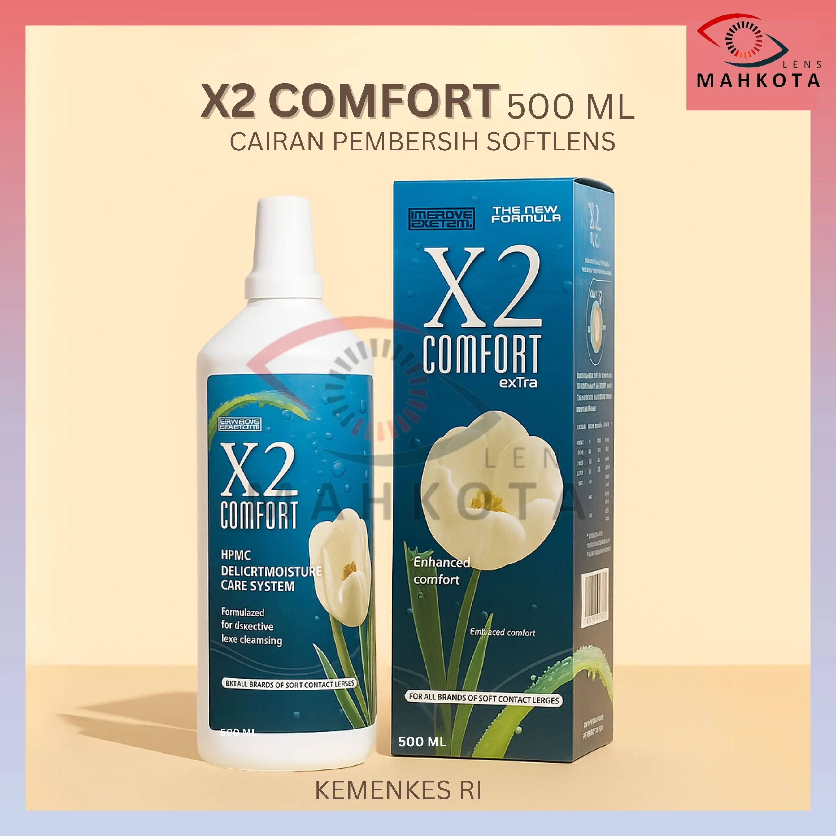 Cairan Pembersih Softlens X2 500ML / Air Cuci Softlens X2 Comfort 500 ML