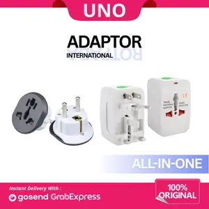 Universal Travel Adaptor Converter Plug Luar Negri AU US UK CN To EU INDO