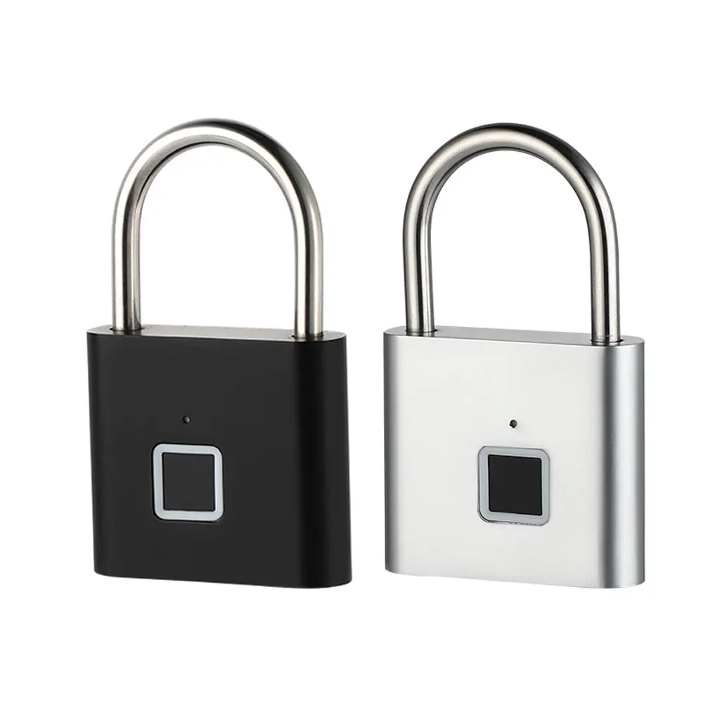 Smart fingerprint padlock USB rechargeable door lock Biometric fingerprint door lock zinc alloy smart life unlock, suitable for home, boxes, cabinets