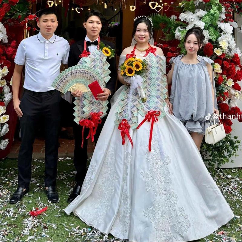 Dây đeo mừng cưới cô dâu chú rể, quàng cổ quà tặng sáng tạo, dây tiền chúc mừng…