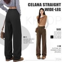 Gambar KKTOP Celana Kulot Panjang Jumbo Wanita Corduroy Ramah Kulit Hangat Tahan Gesek Tidak Mudah Kusut(C106-1902) - Hitam, M dari KKTOP Kab. Bandung 4 Tokopedia