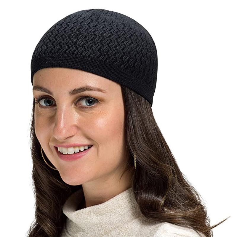 Product Introduction of [Feeling Youth] 1pc Unisex Warm Hat Knitted Hats Men's and Women's Wave Jacquard Neutral Dome Wrap Head Cap 15