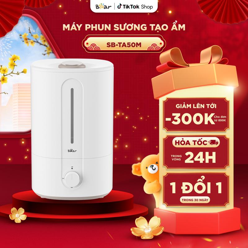 Ưu Đãi Sốc Máy Phun Sương Tạo Ẩm BEAR Phun Sương Làm Mát Không Khí Dung Tích Lớn 5L Bộ Lọc Ion Bạc Kháng Khuẩn SB-TA50M