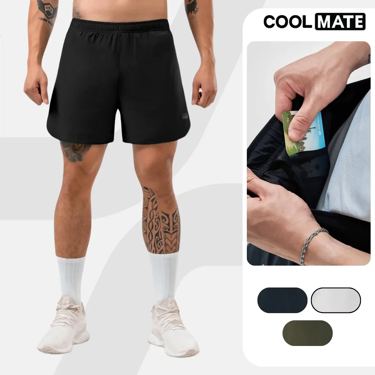 [DEAL SỐC] Quần short thể thao nam Maxcool Thoáng khí nhanh khô - Coolmate