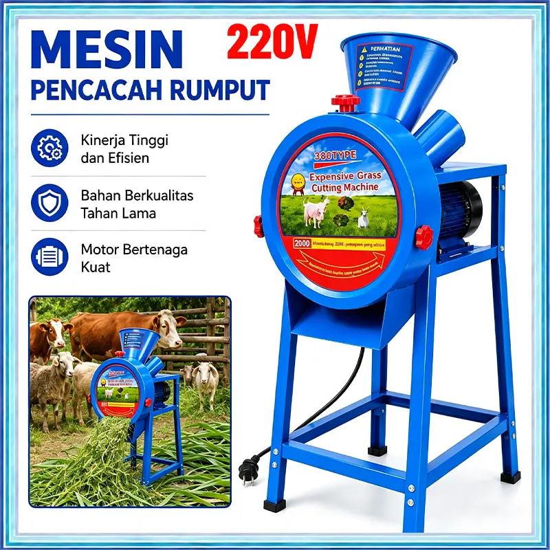 Mesin Pencacah Rumput Multifungsi / Mesin Pemotong Pakan Multifungsi / Untuk Hewan Mesin Pemotong Pakan / Mesin cacah rumput/eceng gondok / Kol sayuran dll