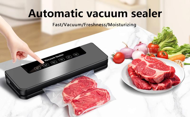 Product Introduction of Máy hút chân không, Yivy, Chức năng 5 trong 1, Máy hút chân không thực phẩm tự động, với 5 trong 1, Máy hút không khí tự động, với 30 chiếc túi niêm phong chân không và ống hút không khí 2