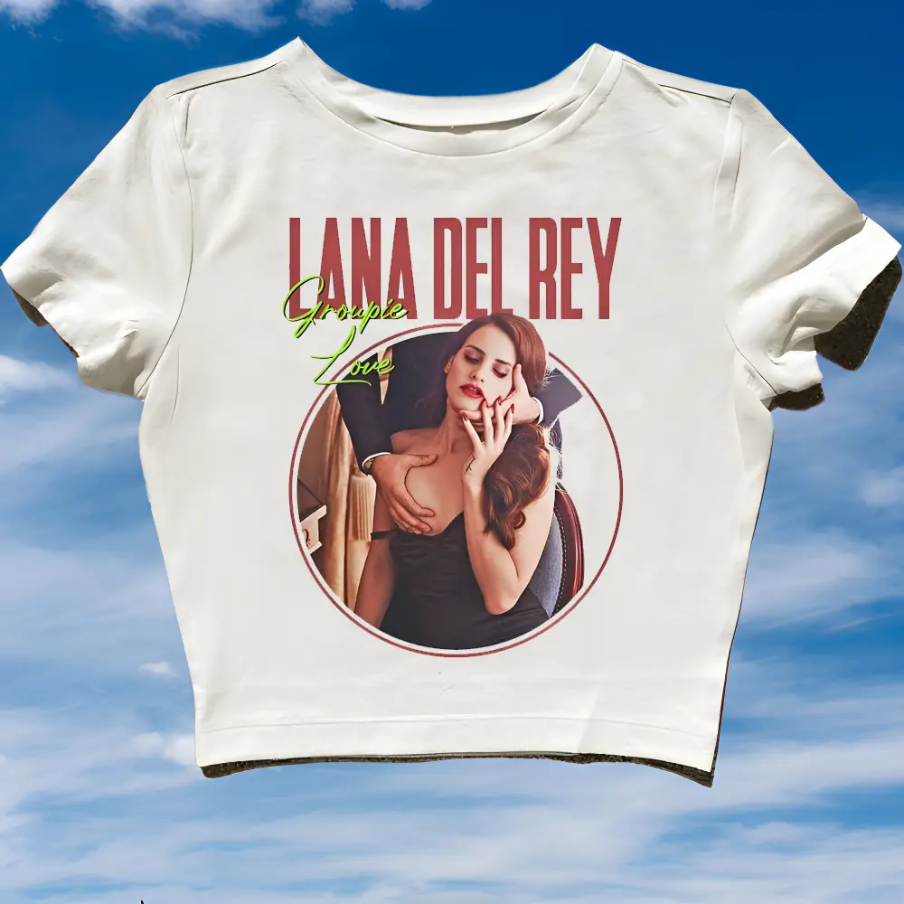 Crop Top LANA DEL REY Sexy Hot | Crop Tee Y2K WHITE VINTAGE | T-SHIRT BAND MUSIK BOOTLEG PLESETAN PARODI | KAOS BAJU OVERSIZE WANITA PEREMPUAN | TANKTOP CROPTOP CEWE DEWASA PENDEK PUTIH 24S