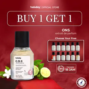 [BUY 1 GET 1] NAISDAY Extrait de Parfum O.N.S – Parfum Laki-laki Wanita Unisex Extra Long Lasting Minyak Wangi Citrus Almond Tahan Lama Segar Fresh 30ml
