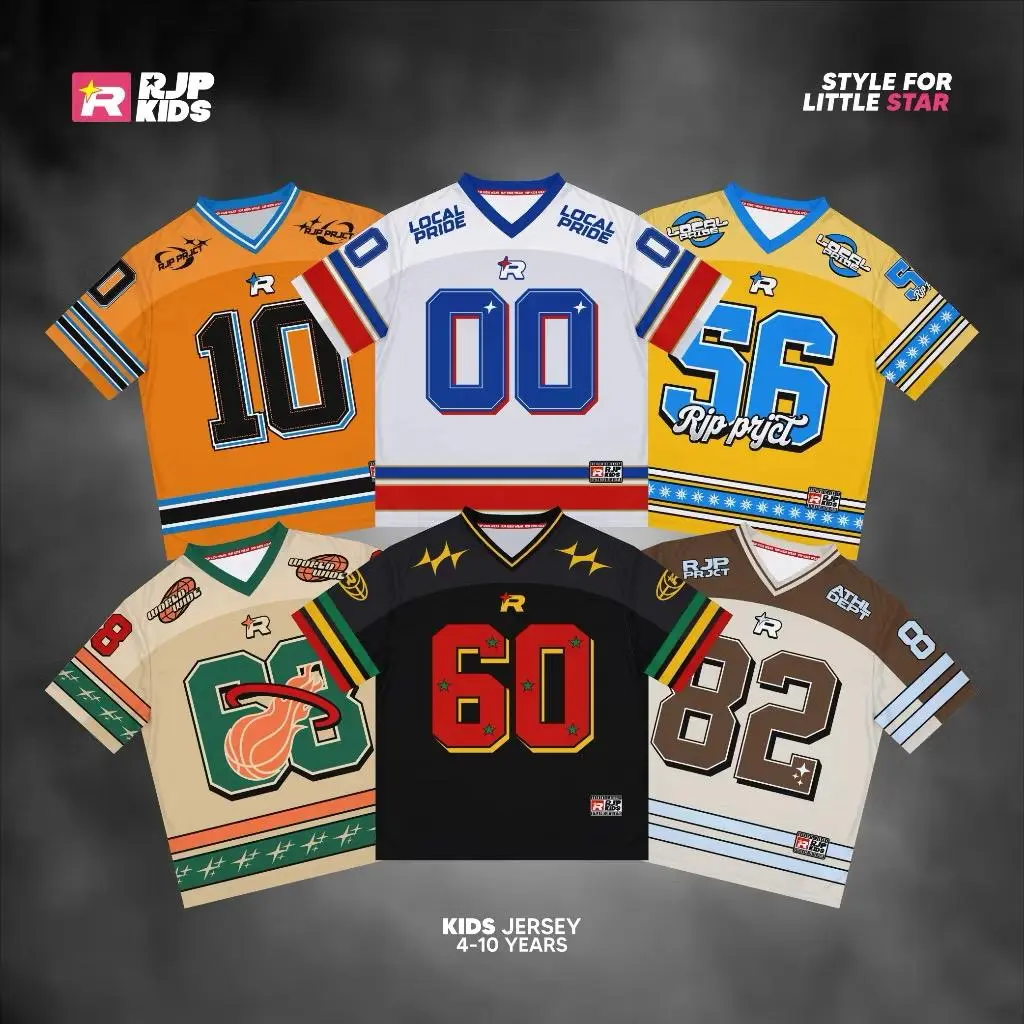 RJP KIDS SERIES Number  / jersey rugby anak / jerseynfl / jersey kids sporty / Jersey Kids / setelan jersey anak / jersey anak Pakaian Olahraga Outdoor