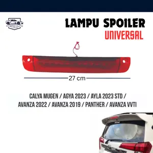 Lampu Spoiler Universal Mobil Calya Sigra Mugen Agya Ayla 2023 Avanza Xenia Panther 1 Pcs Sporty