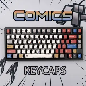 FURYCUBE Comics Keycap 141 Keys Cherry Profile PBT Double Shot Molding Mechanical Keyboard【Only Keycaps】
