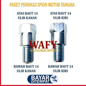 Peninggi Spion Yamaha Ke Yamaha Sepasang Khusus Peninggi Spion Sambungan Kaca Spion Motor Yamaha Kiri Mundur Kanan Maju Baut Kunci 14 Drat M10