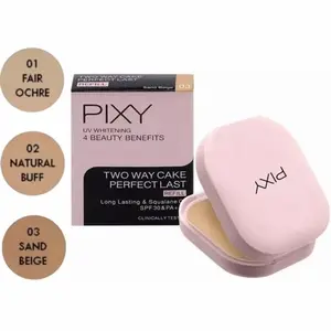 Bedak Refil Pixy uv whitening two way cake perfect last 4 beauty benefits - bedak padat pixy