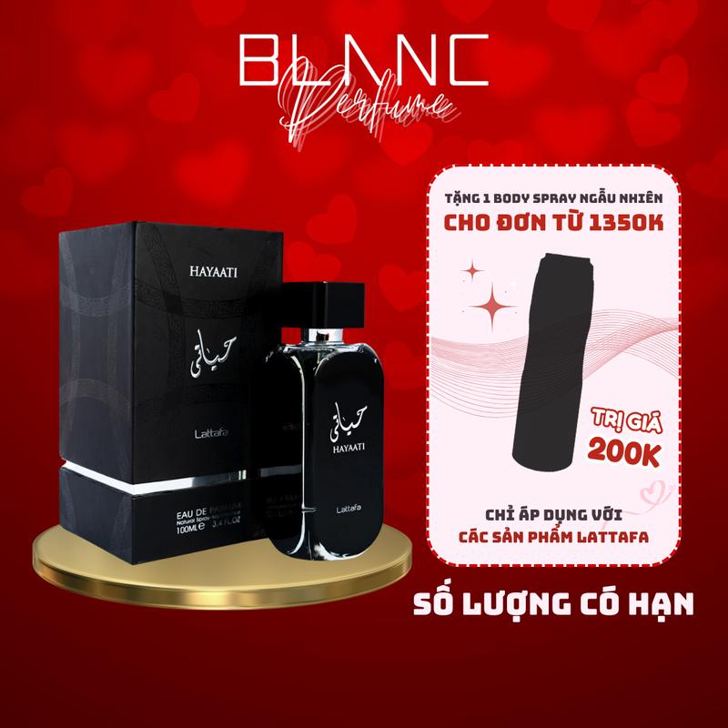 Nước Hoa Nam Lattafa Hayaati For Men EDP Perfume Cosmetic Xịt Thơm