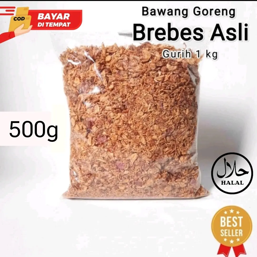 Bawang Goreng 500g [ B ] •Berkualitas Asli Brebes Brambang Spices Rempah Bahan Masakan