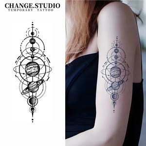 รอยสักชั่วคราว ระบบสุริยะ ติดทนนาน 15 วัน กันน้ำ ไม่กลัวการเสียดสี สติ๊กเกอร์รอยสัก