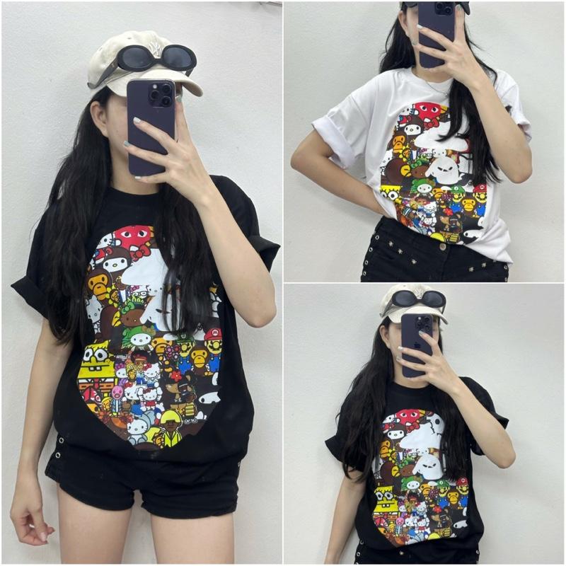 ( DEAL MỞ BÁN ) Áo phông hoạ tiết hoạt hình dễ thương chất cotton 2C L1 may kĩ siêu hot AC09