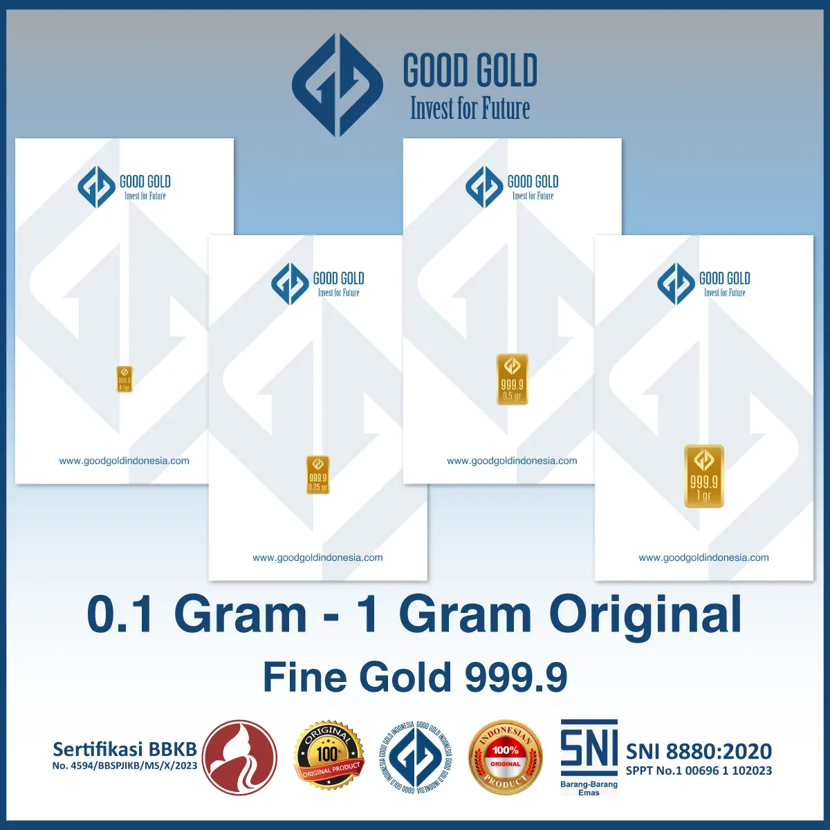 Logam Mulia Good Gold 0.5 Gram edisi Original/ Emas Batangan Good Gold 0,5gr