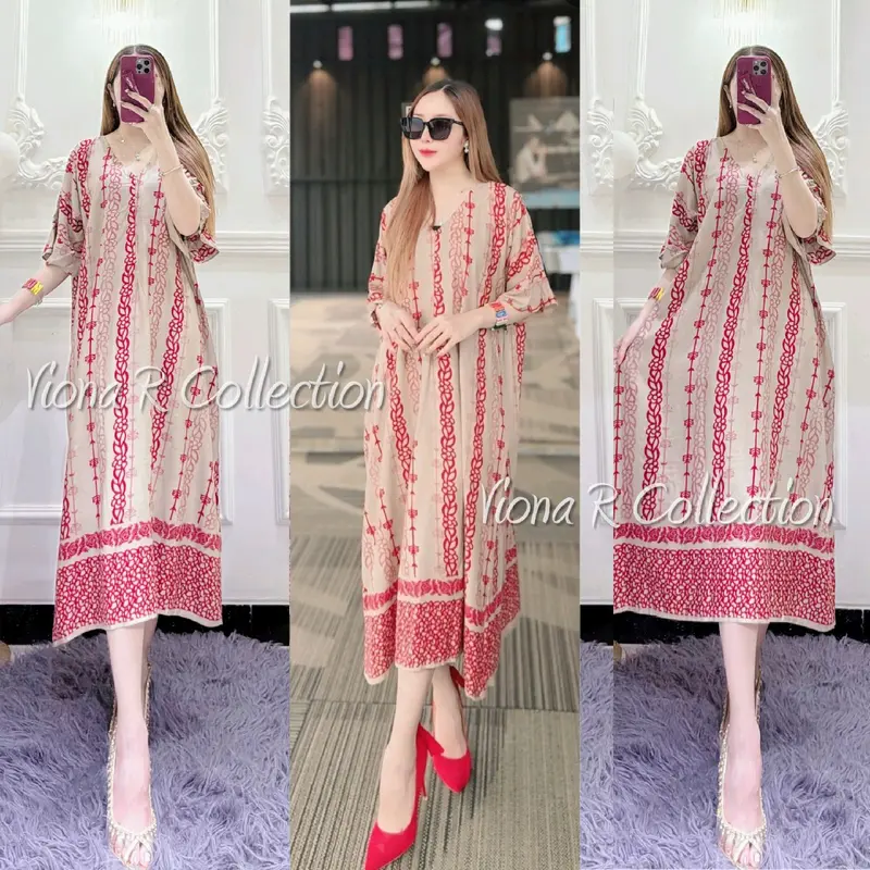 Viona R, Bisa COD Daster DAVIENA Lengan Rempel (Daster Viral & Kekinian) Rayon Wanita Busui Bumil Nyaman 1