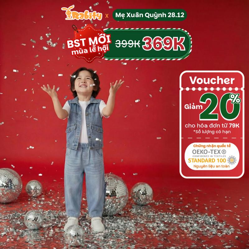  Quần dài jeans bé trai Rabity 941.027 