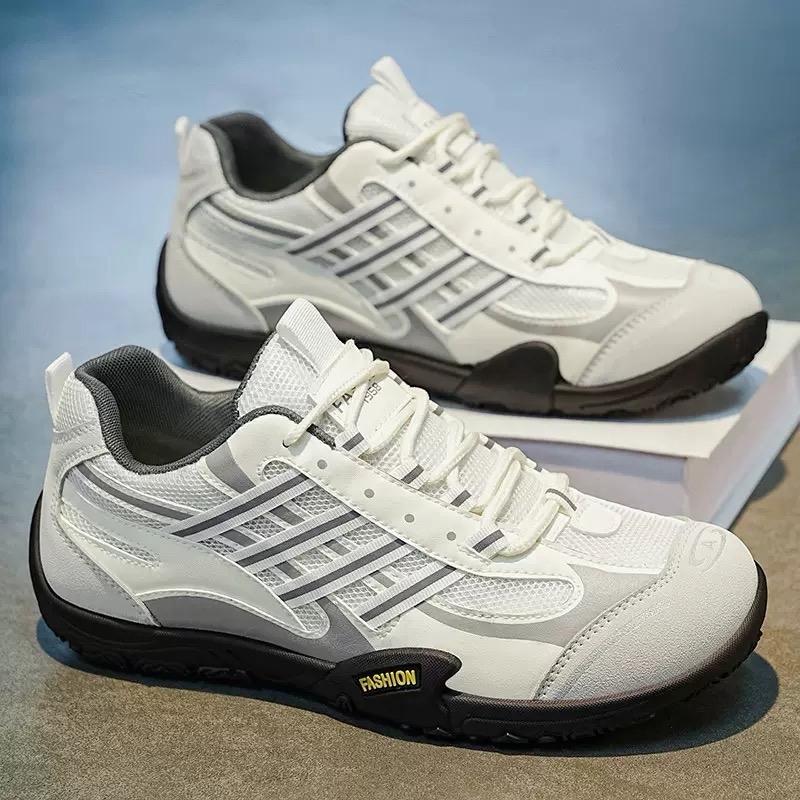 (Bản Cao Cấp) Giày Nam Sneaker, Giày Nam Đế Bệt Cao Cấp, Chất Da Phối Vải Mềm Nhẹ Thoáng Khí