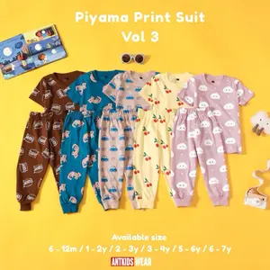 Piyama Print Suit Baju Tidur Anak 1-7 tahun