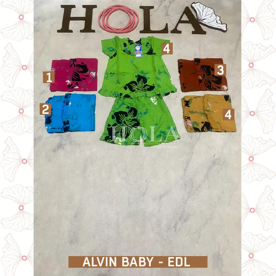 HOLA_FASH | B- SET ALVIN BABY, SETELAN ANAK 1- 3 TAHUN, HOTPANT BABY