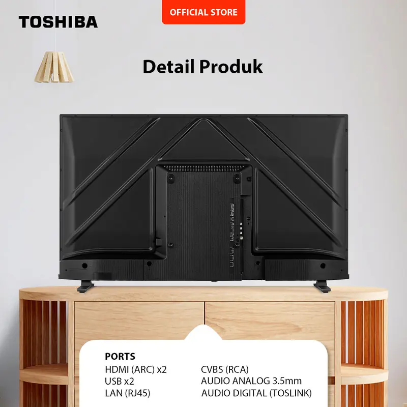 [FHD Google TV] [SPESIAL UNTUK INDONESIA] [KHUSUS ONLINE] Toshiba TV 40" FHD Google TV - Regza Engine PQ Technology Dolby Audio Remote Voice Control Wifi Bluetooth HDMI USB Digital DVB-T/T2 Signal Booster Sport Mode Optical Audio - 40E35NP 3