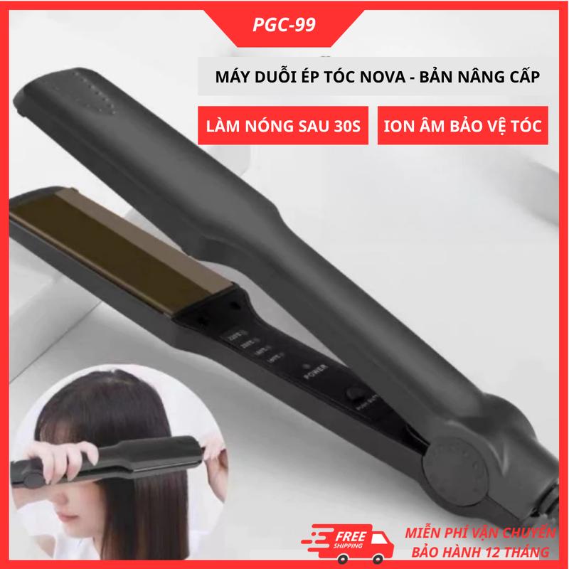 Máy Là Duỗi Tóc Nova , Là Tóc Thẳng Mượt Làm Nóng Nhanh Với 4 Mức Nhiệt, Dễ sử dụng Bảo hành 12 Tháng