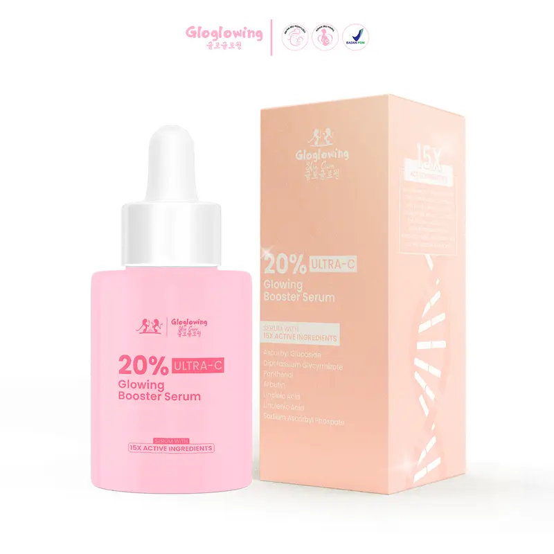 [opy] GLOGLOWING 20% Ultra-C Glowing Booster Serum (Power Sleeping Mask) 20ml - Serum Wajah Whitening 6