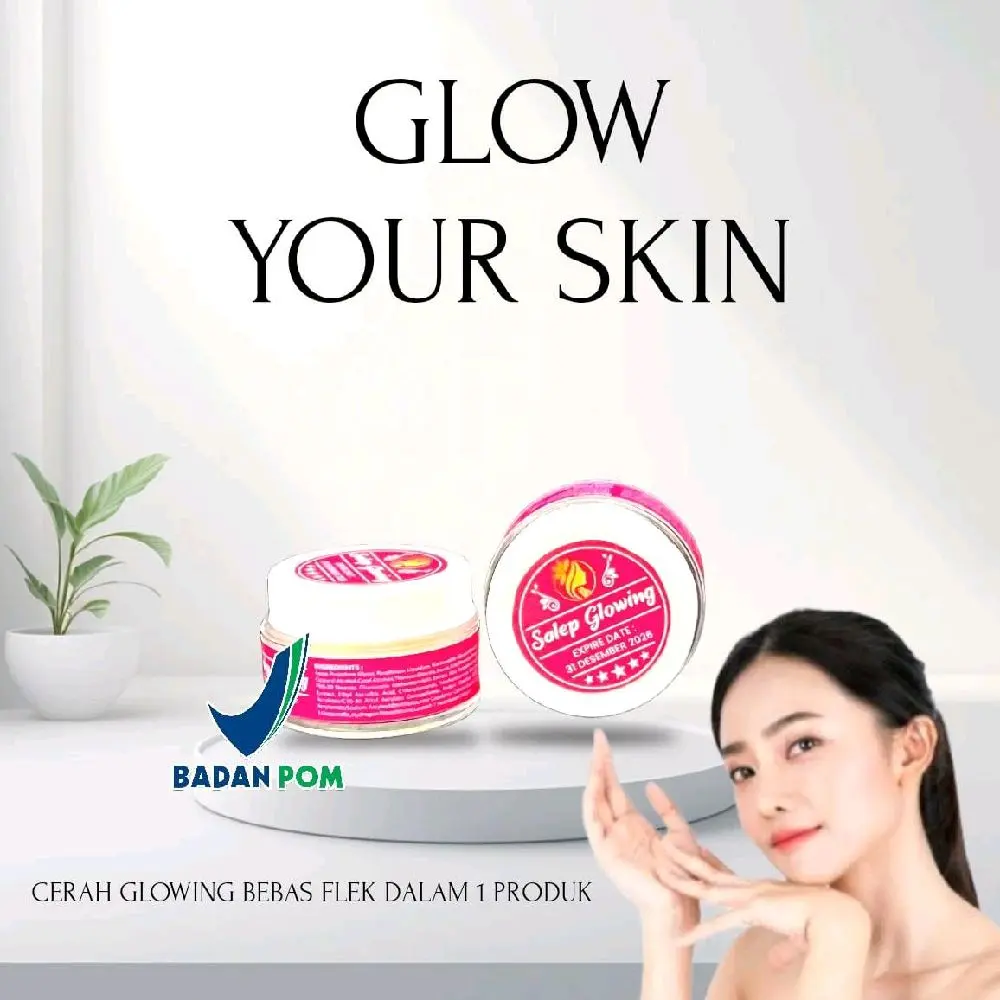 NEW SALEP GLOW 5 GR MENCERAHKAN Memutihkan Bopeng Wajah Pencerah Hitam Pelembab